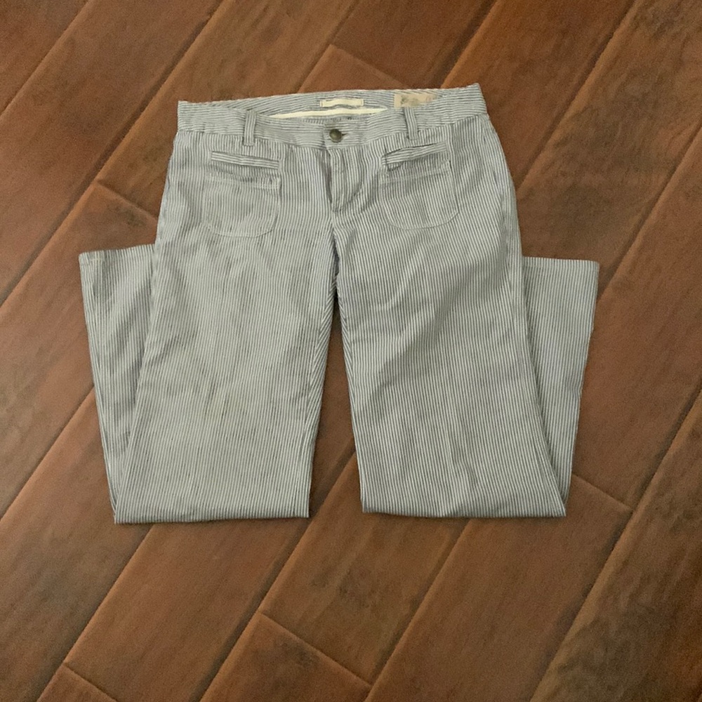 Blue pin stripe cotton pants